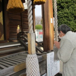 近くの神社に初詣に行きました